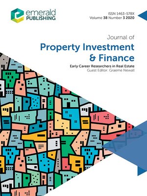 cover image of Journal of Property Investment & Finance, Volume 38, Number 3